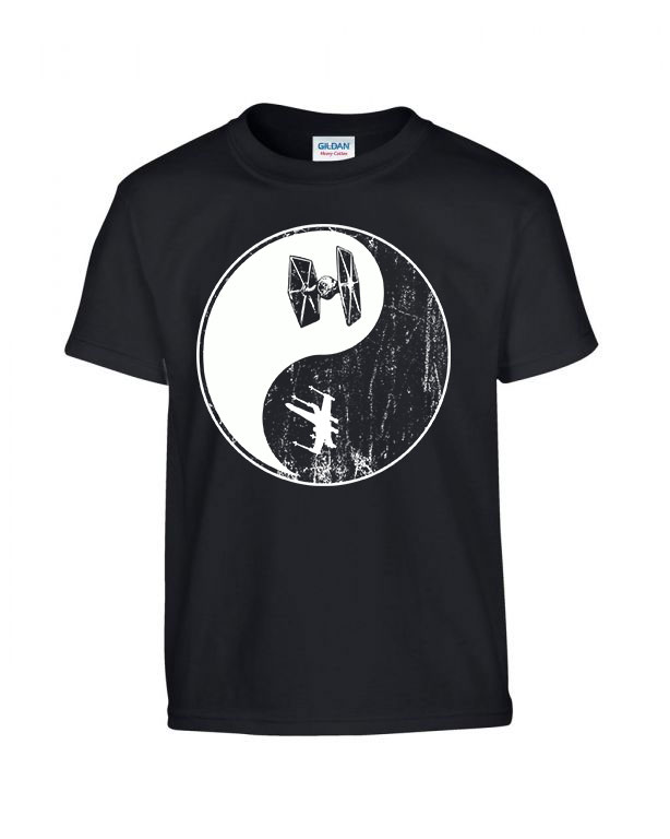 star wars yin yang Fekete Gyerek Póló