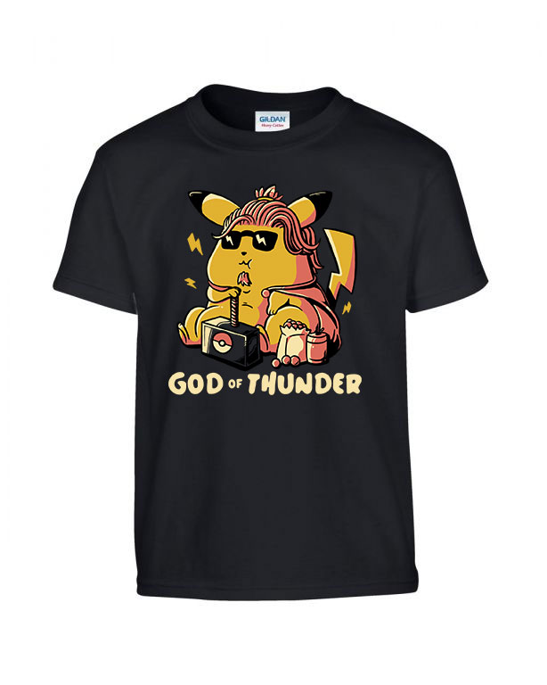 Thor pikachu humor Fekete Gyerek Póló