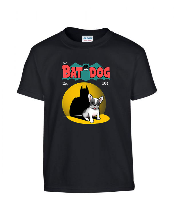 batman kutya bat dog Fekete Gyerek Póló