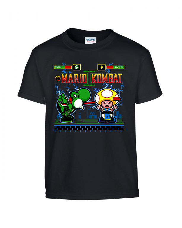super mario Fekete Gyerek Póló