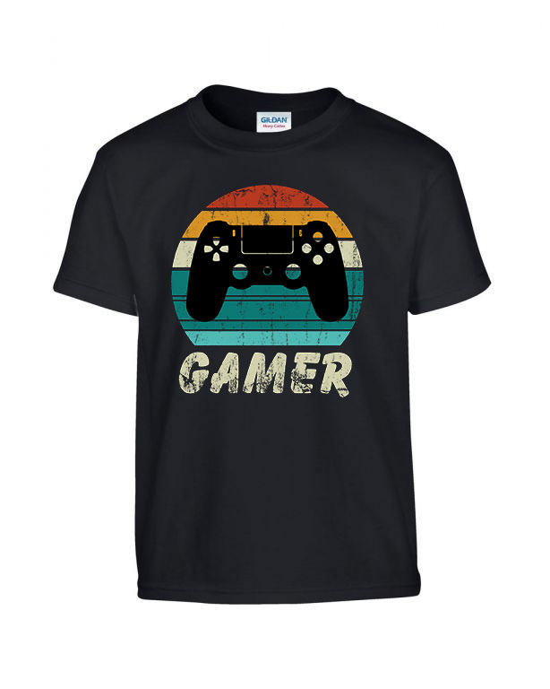 gamer Fekete Gyerek Póló