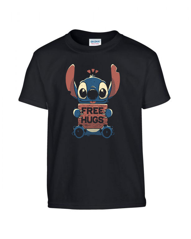 stitch Fekete Gyerek Póló