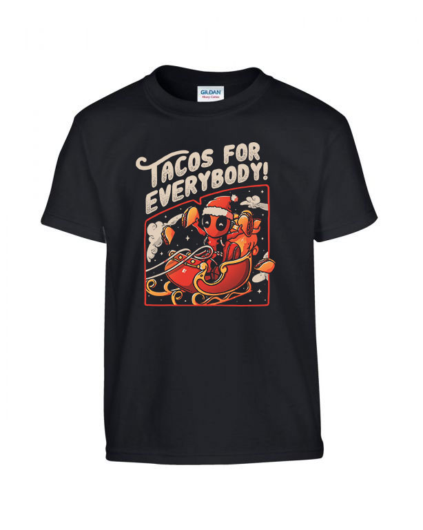 taco karácsony deadpool ronda pulcsi Fekete Gyerek Póló