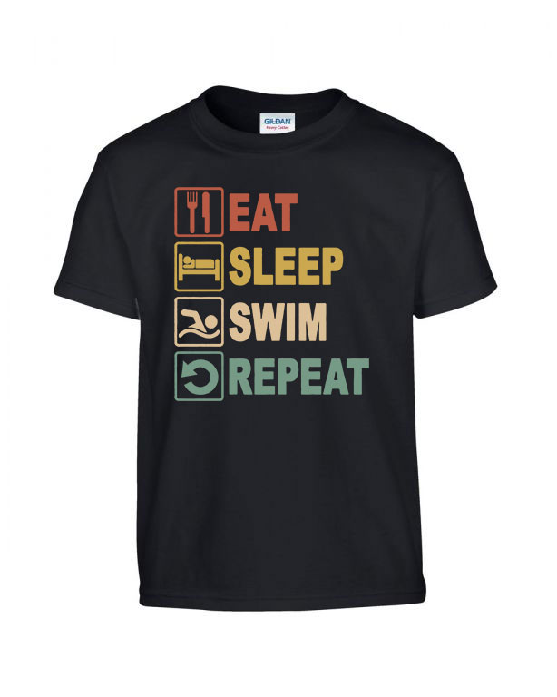 úszás úszós swim Fekete Gyerek Póló