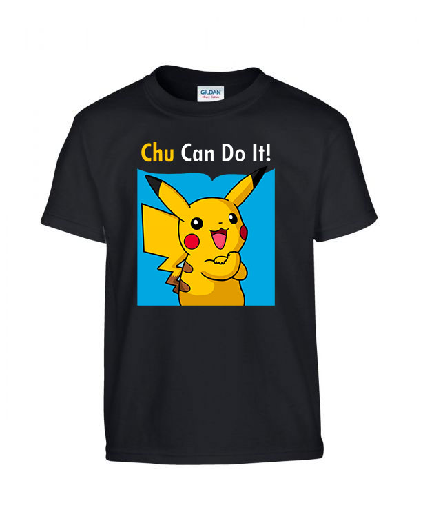 pokemon pikachu Fekete Gyerek Póló