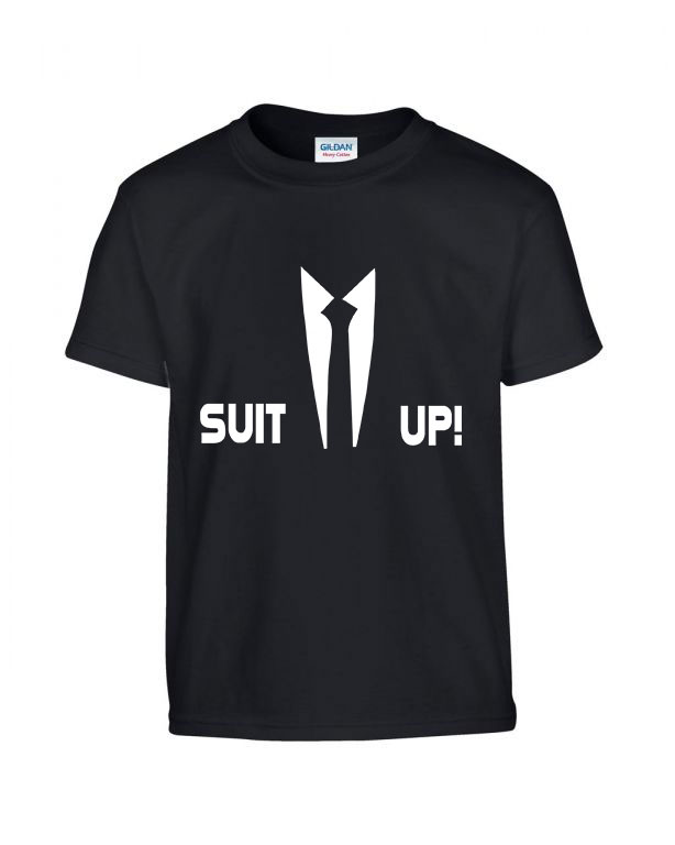 öltözz ki suit up Fekete Gyerek Póló