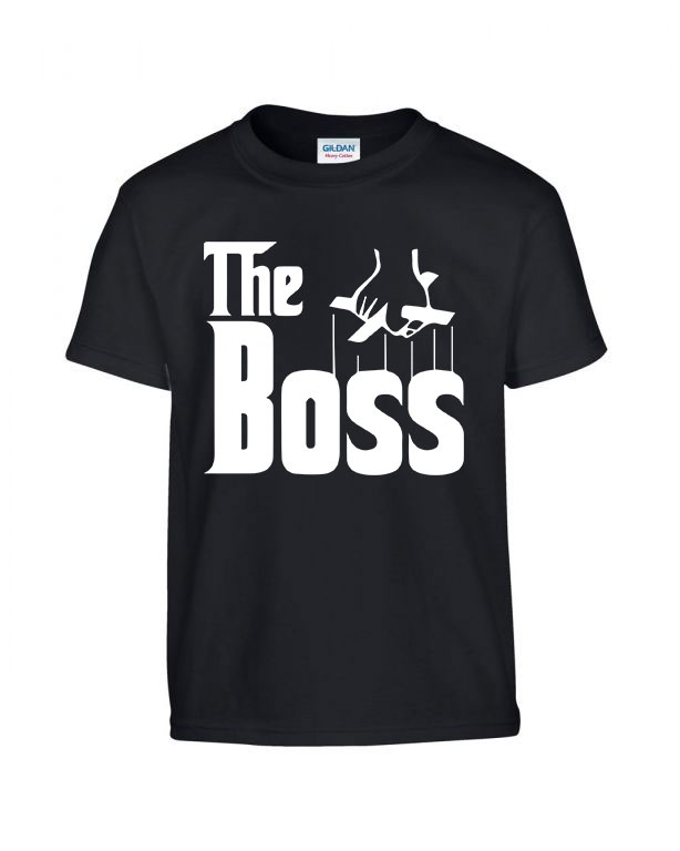 the boss főnök Fekete Gyerek Póló