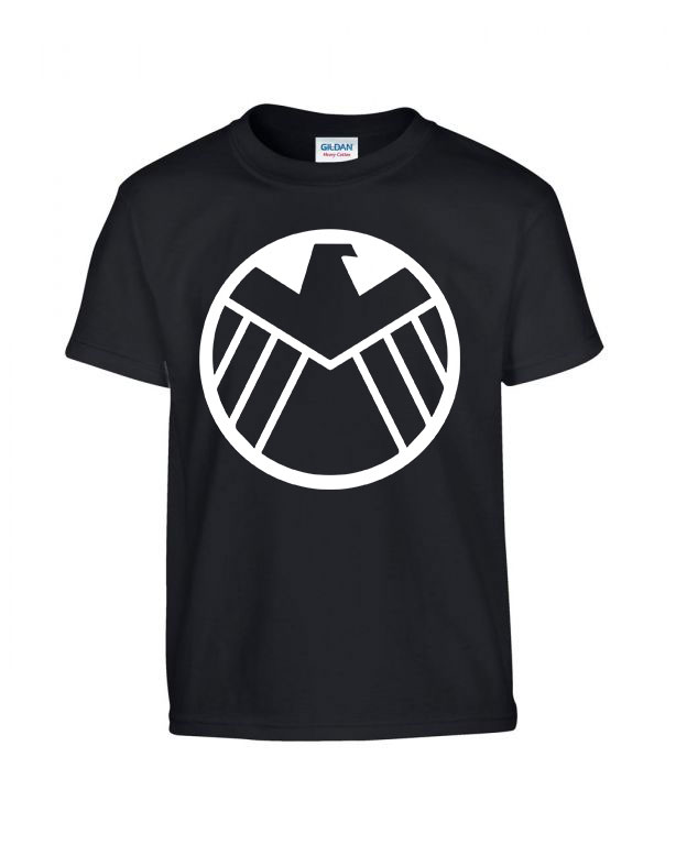 shield avengers Fekete Gyerek Póló