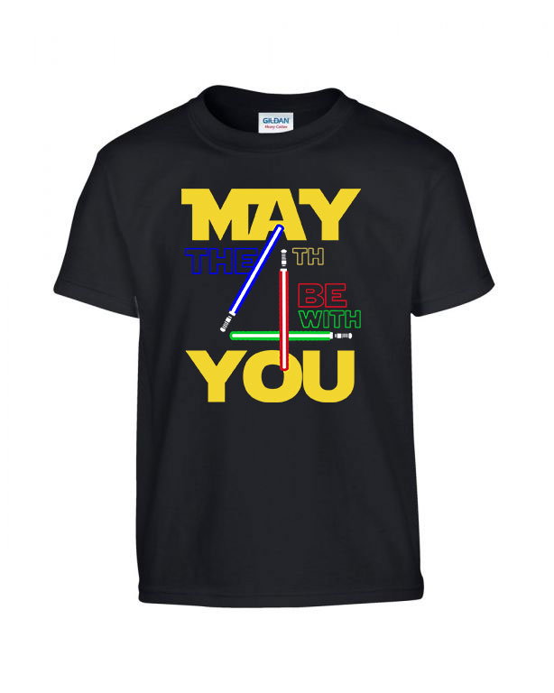 star wars may the fourth Fekete Gyerek Póló