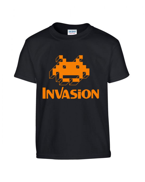 invasion invázió gamer Fekete Gyerek Póló