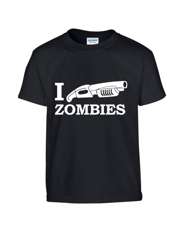 zombis zombi Fekete Gyerek Póló