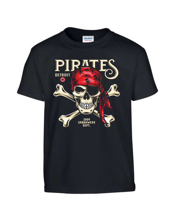 Pirates Kalózok Fekete Gyerek Póló