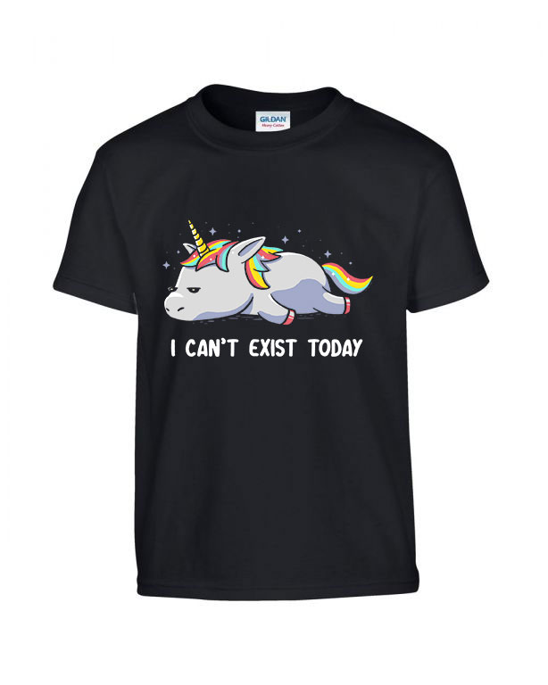 unikornis unicorn Fekete Gyerek Póló