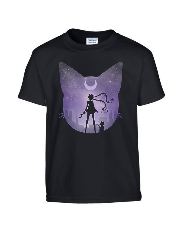 sailor moon Fekete Gyerek Póló