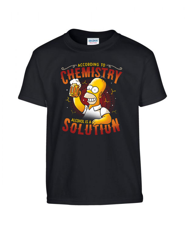chemistry sör alkohol homer simpson Fekete Gyerek Póló