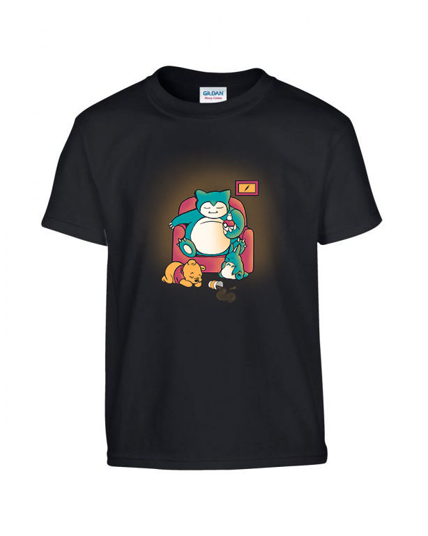 snorlax micimackó totoro Fekete Gyerek Póló