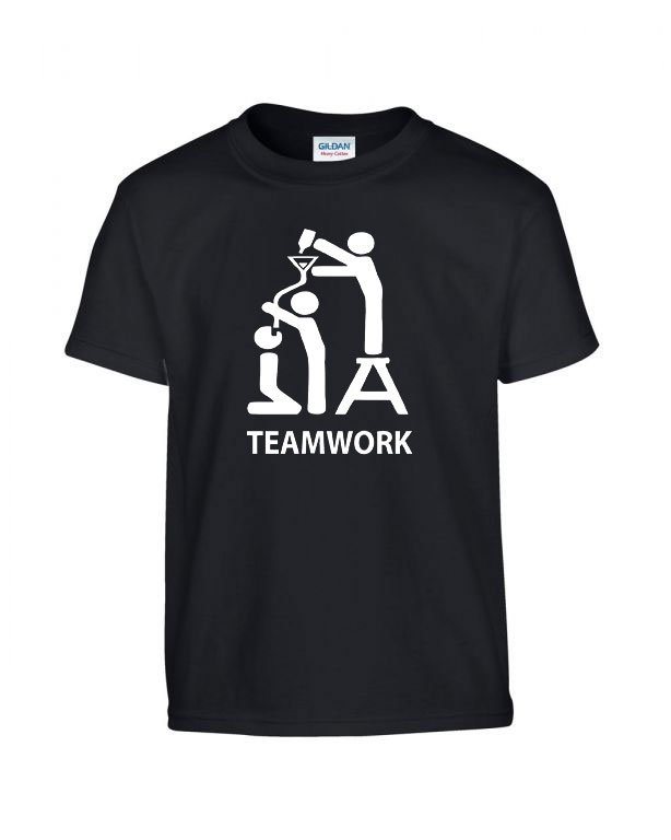 teamwork csapatmunka humor Fekete Gyerek Póló