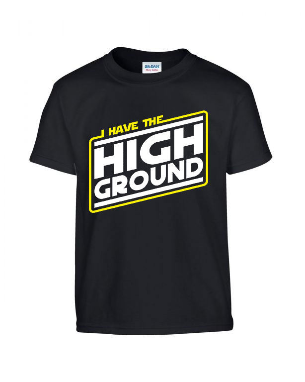 star wars anakin high ground Fekete Gyerek Póló