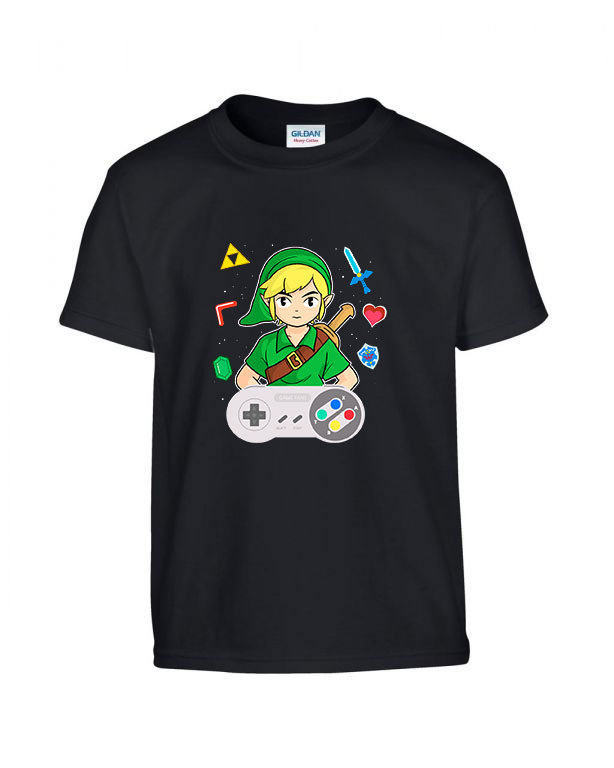 zelda link hyrule Fekete Gyerek Póló