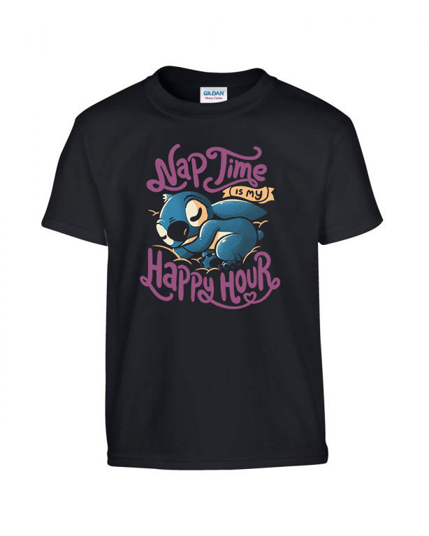 lusta alvós alvó stitch Fekete Gyerek Póló