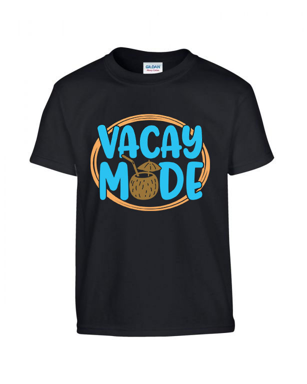 vacay mode nyár nyaralás Fekete Gyerek Póló