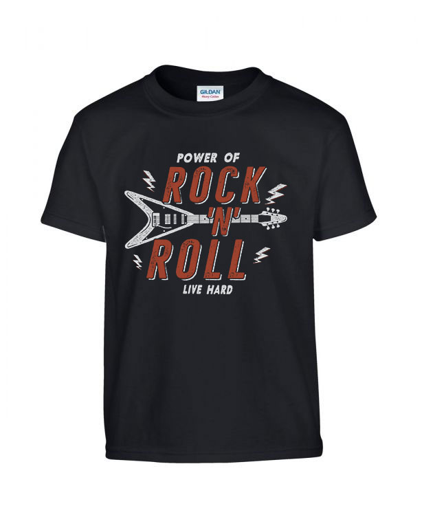 Rock And Roll Fekete Gyerek Póló
