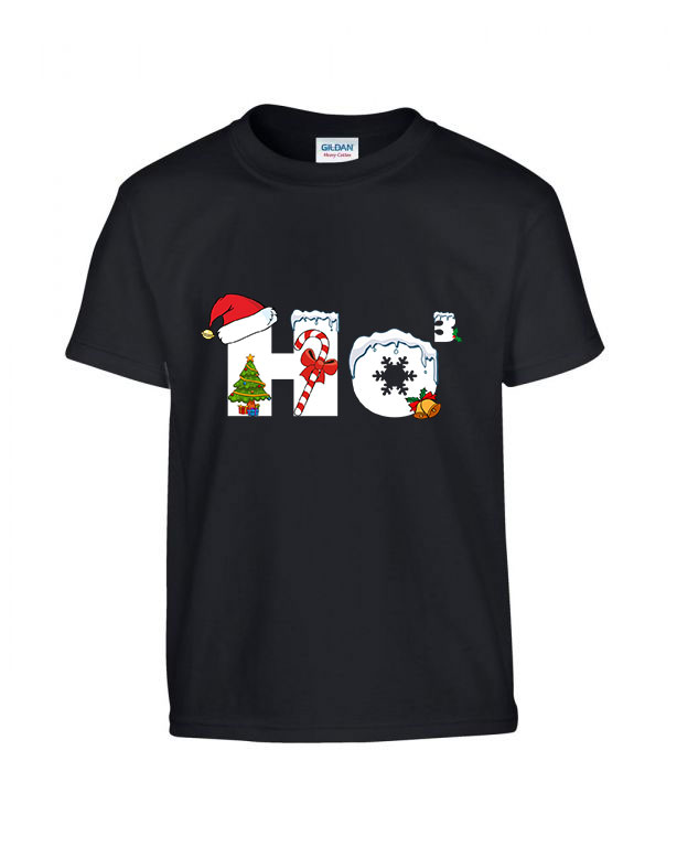 karácsony ho ho ho Fekete Gyerek Póló