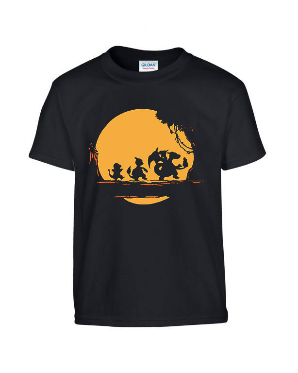 charmander charmelion charizard Fekete Gyerek Póló