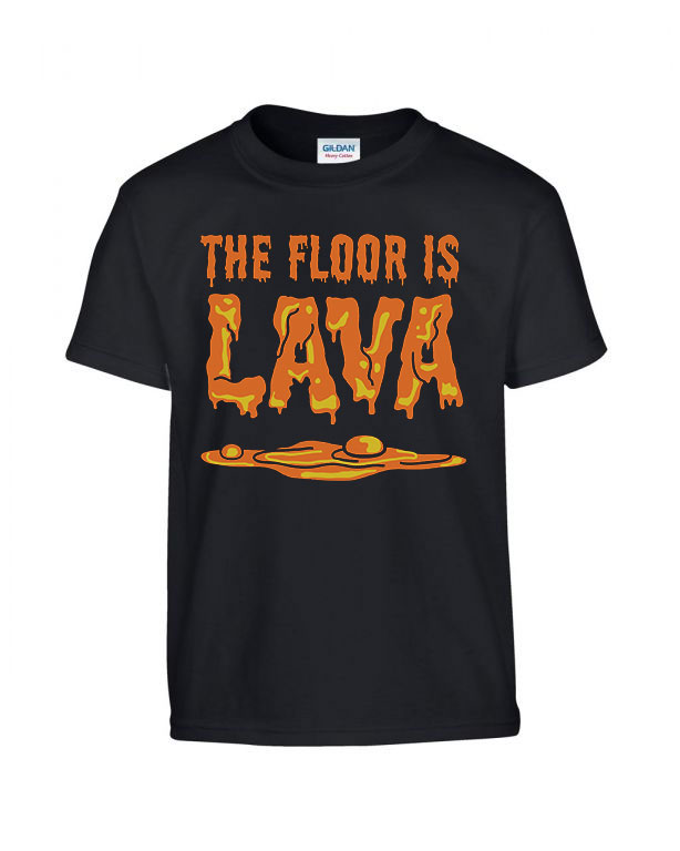 floor is a lava Fekete Gyerek Póló