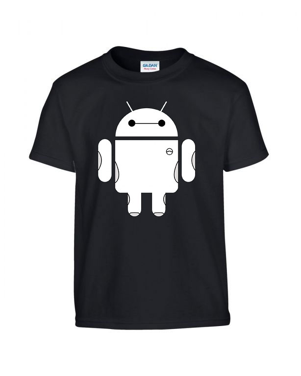 android bay max Fekete Gyerek Póló