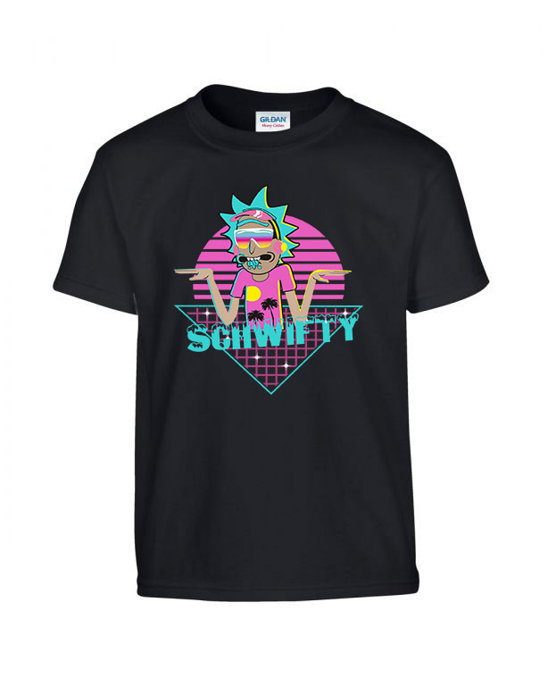 rick és morty Fekete Gyerek Póló