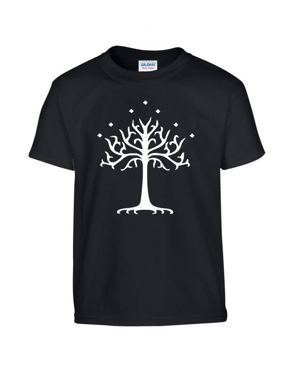 gyűrűk ura gondor fehér fája Fekete Gyerek Póló
