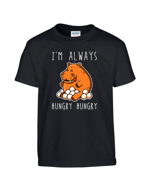 hungry hippo Fekete Gyerek Póló