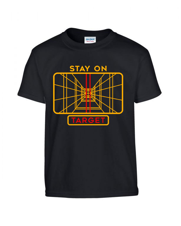 star wars stay on target radar Fekete Gyerek Póló