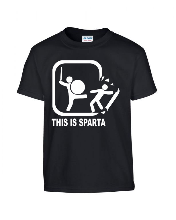 this is sparta ez itt sparta Fekete Gyerek Póló