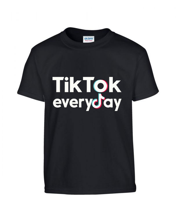 tik tok Fekete Gyerek Póló