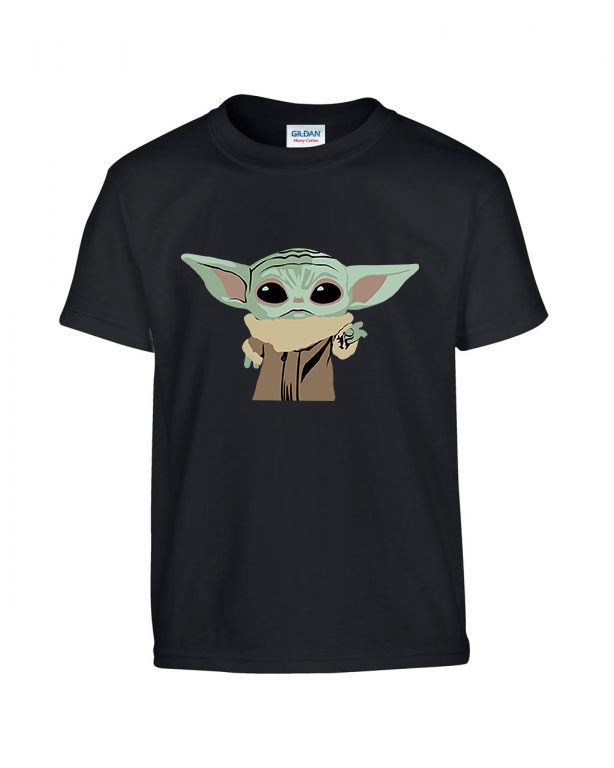 baba yoda baby yoda mandalorian Fekete Gyerek Póló
