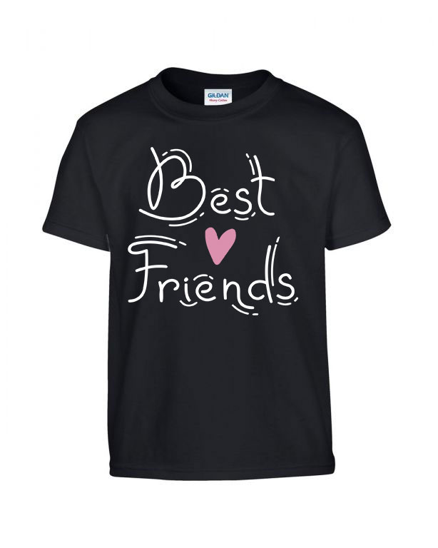 best friends bff barátság Fekete Gyerek Póló