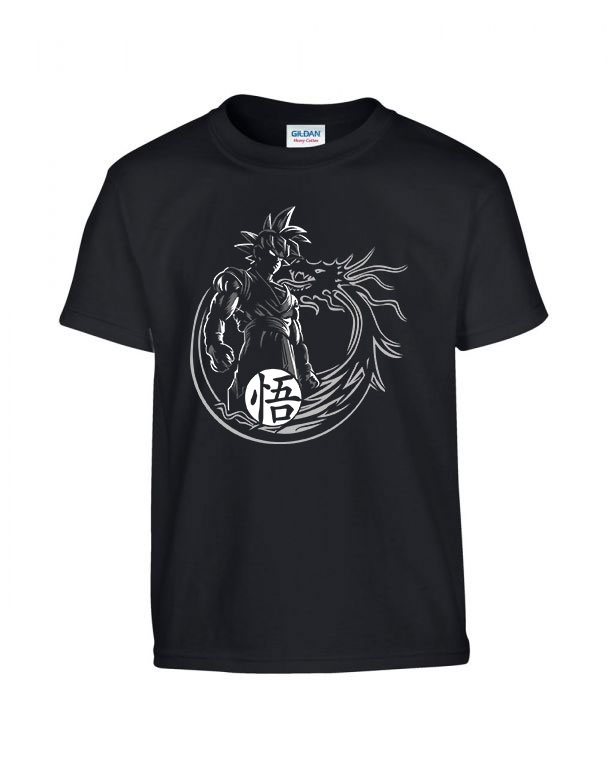 son goku dragon ball shenlong Fekete Gyerek Póló