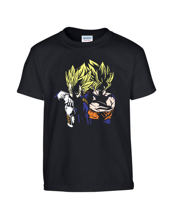 son goku vegeta dragon ball Fekete Gyerek Póló