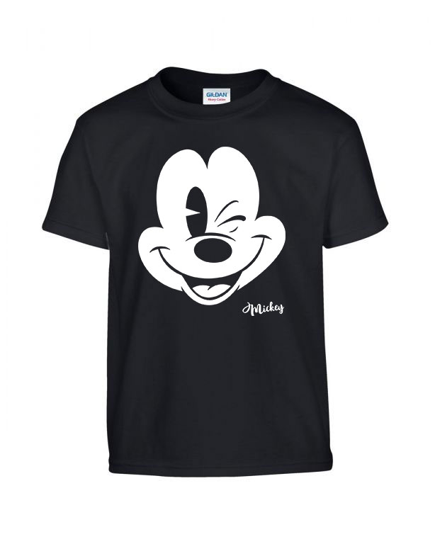 Mickey egér mouse Fekete Gyerek Póló