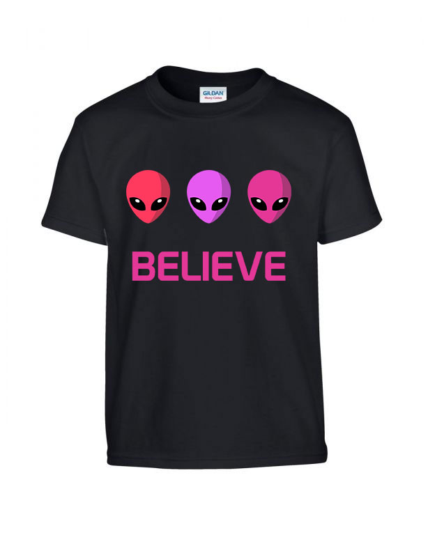 believe UFO Fekete Gyerek Póló