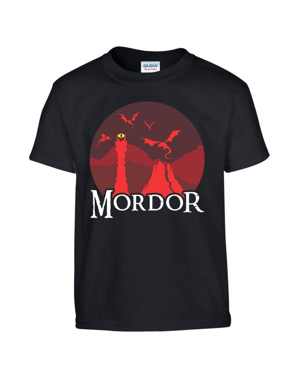lord of the rings gyűrűk ura mordor Fekete Gyerek Póló