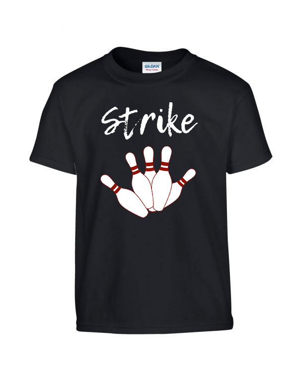 bowling strike Fekete Gyerek Póló