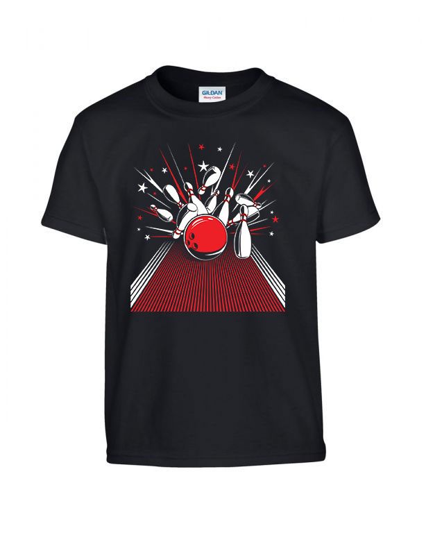 Bowling Fekete Gyerek Póló