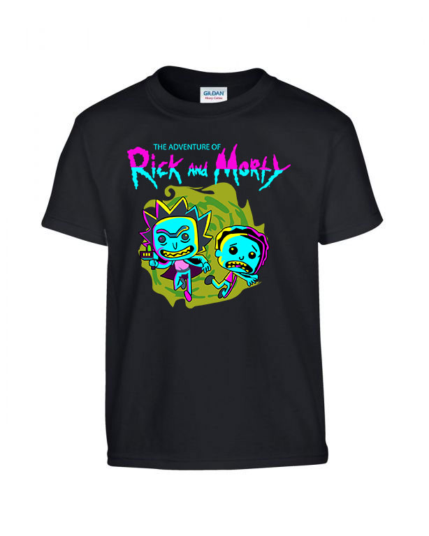 rick és morty Fekete Gyerek Póló