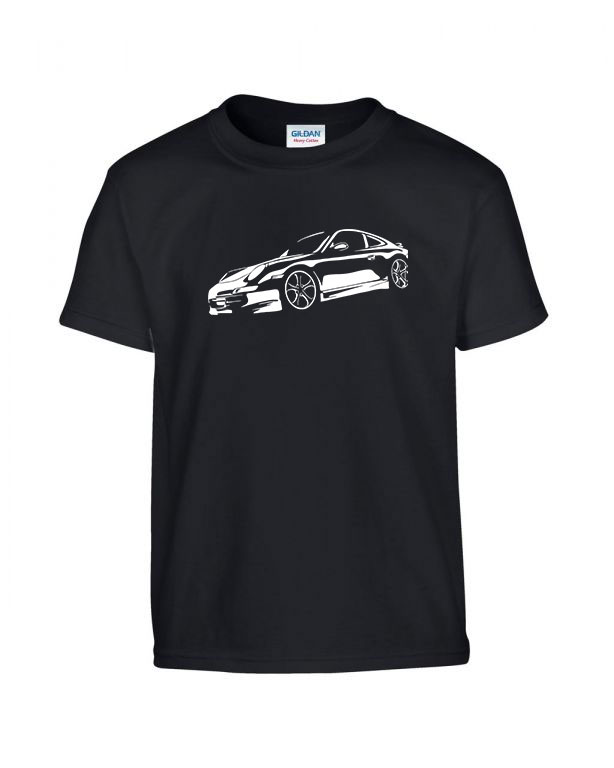 porsche kocsi autós autó Fekete Gyerek Póló