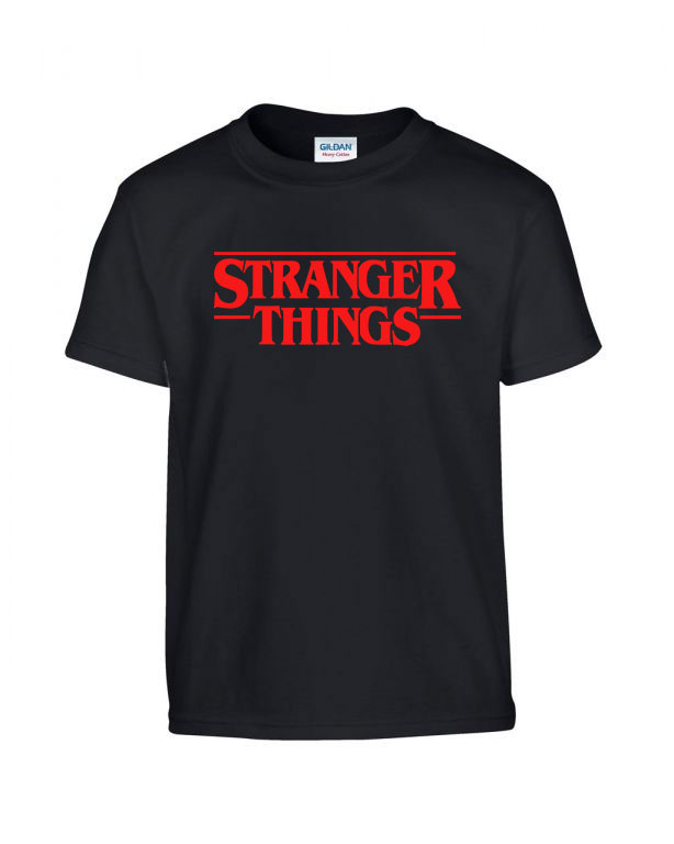 stranger things Fekete Gyerek Póló