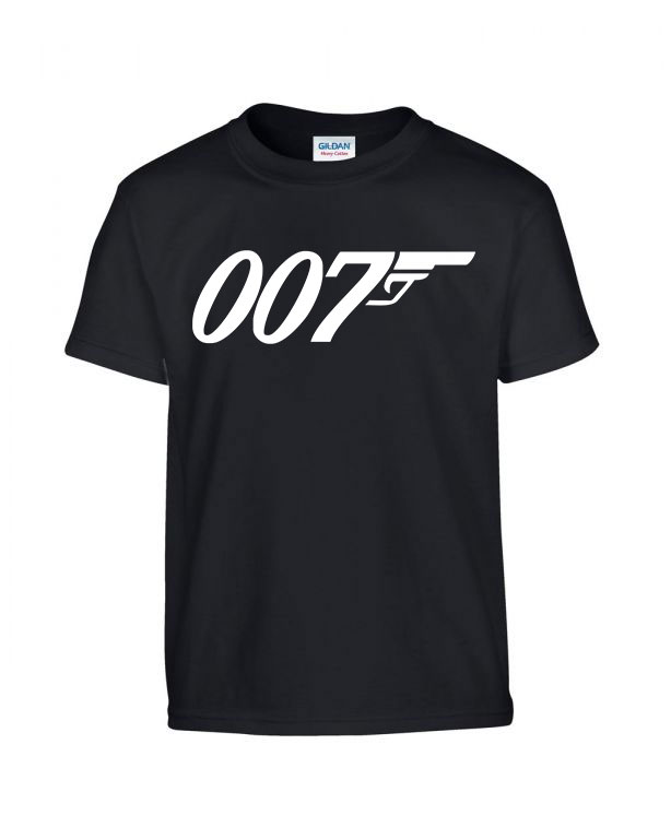 james bond 007 Fekete Gyerek Póló
