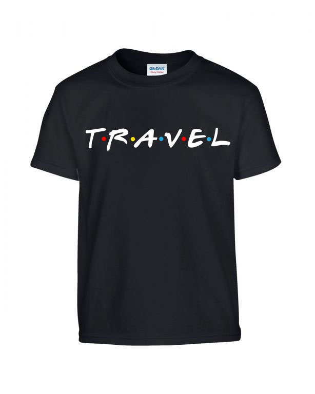 travel utazás nyaraló Fekete Gyerek Póló